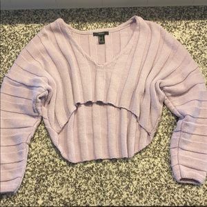 Purple crop sweater